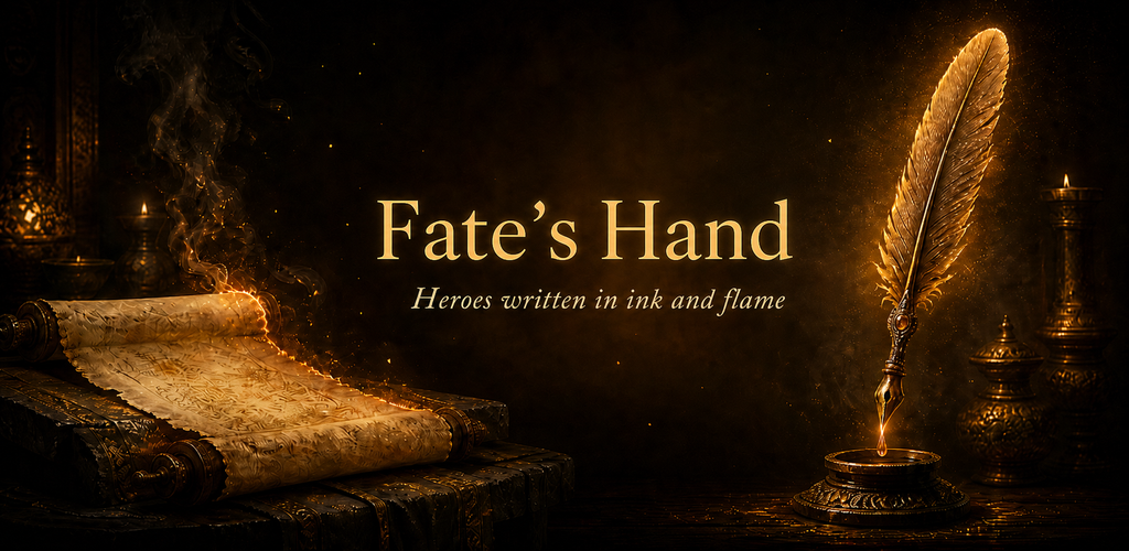 Fate's Hand — Heroes written in ink and flame